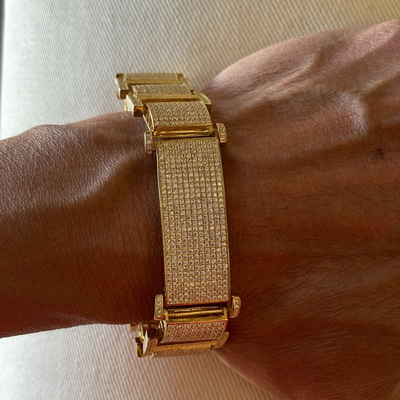 Blingbling bracelet for men Iceout stones - Picture 6 of 7